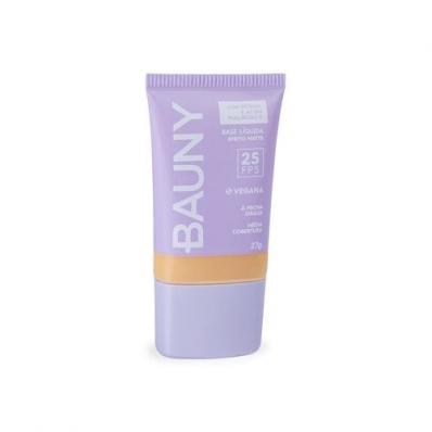 Bauny Cosméticos Matte FPS 25 050 - Base Líquida 27g
