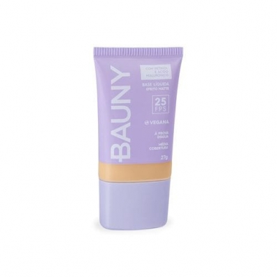 Bauny Cosméticos Matte FPS 25 040 - Base Líquida 27g