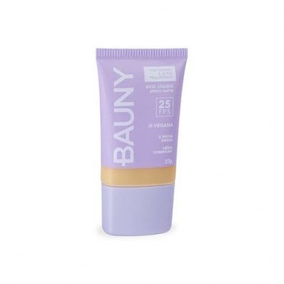 Bauny Cosméticos Matte FPS 25 020 - Base Líquida 27g