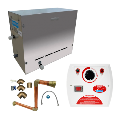 Sauna Steam Inox 6kw Indoor 6m³ Analógico Instalação Cobre