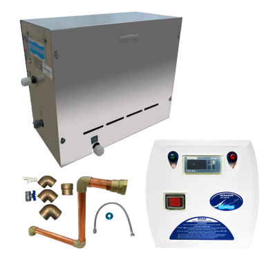 Sauna GV Steam Inox 9kw Indoor 10m³ Digital Instalação Cobre