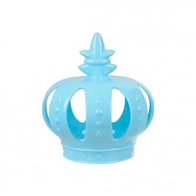 Coroa Decorativa de Plástico Azul Bebê