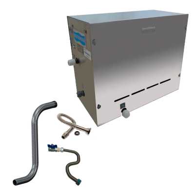 Sauna GV Steam Inox 9kw Indoor Até 10m³ + Kit Instalação Inox