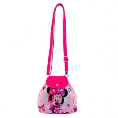 Bolsa Tiracolo Minnie Rosa 16x8x17cm - Disney