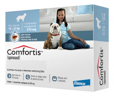 Antipulgas E Carrapatos P/cães 20 A 40 Kg Comfortis 810 Peso Máximo Do Animal 27 Kg Peso Mínimo Do Animal 18 Kg