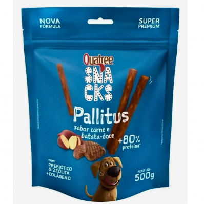 QUATREE SNACKS PALLITUS SABOR CARNE E BATATA DOCE 500G