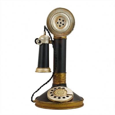 Telefone De Disco 26x13x13cm Estilo Retrô - Vintage