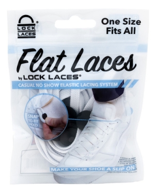 Cadarço Elástico Lock Laces® Flat Tênis Corrida Running