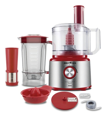 Multiprocessador Bmp2700v Turbo Inox 5 Em 1 Britânia Cor Vermelho