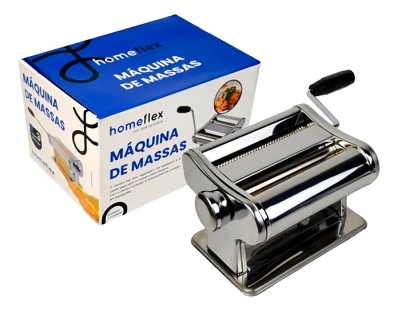 Máquina Abre E Corta Macarrão Espaguete Talharin Aço Inox Cor Prateado