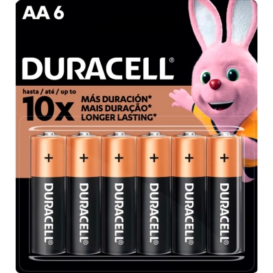 Pilha Alcalina Duracell AA - 6 Unidades