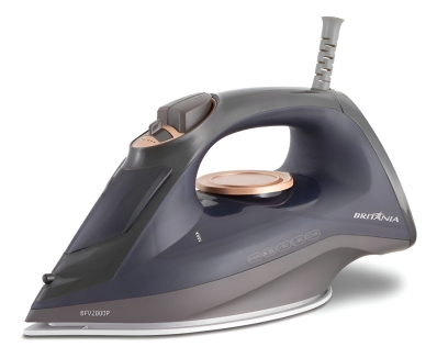Ferro De Passar A Vapor Bfv2000p Ceramic Britânia Cor Azul Marinho/Preto/Dourado