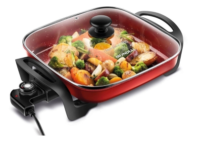 Panela Elétrica PE-49-RC MultiCook 1200W de Potência Red Ceramic Mondial