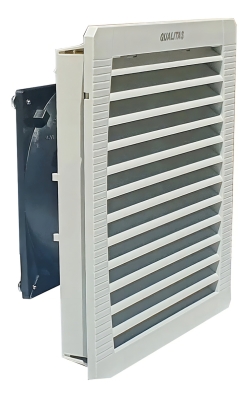 Kit Micro Ventilador com Filtro Grelha Para Painel Elétrico 250x250 Q255S Qualitas 20cm 110v 220v Bivolt Quadro De Comando Industrial Anti poeira