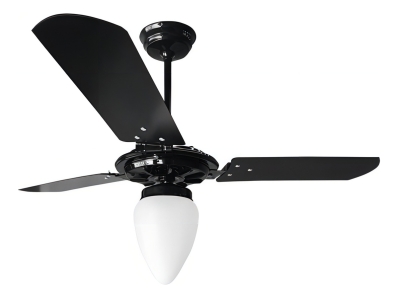 Ventilador De Teto Rico Ventex Material Das Pás Mdf Quantidade De Pás 3 Cor Das Pás Preto Cor Da Estrutura Branco Diâmetro 1.1 M