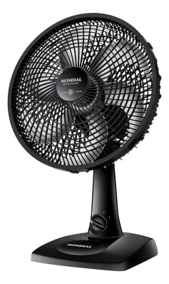 Ventilador De Mesa 30cm Super Power Mondial Preto 6 Pás