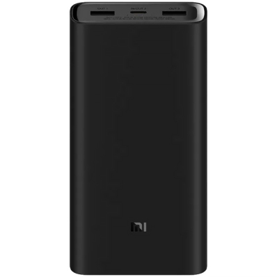 Carregador Portatil Xiaomi Mi 50W Power Bank 20000 PB2050SZM 20.000 Mah 3 Saidas USB e USB-C - Preto