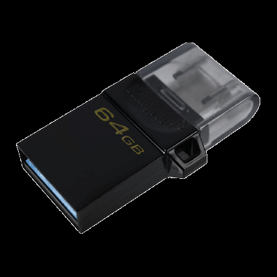 Pendrive Kingston Microduo 3 G2 DTDUO3G2/64GB 64GB / USB 3.2 - Preto
