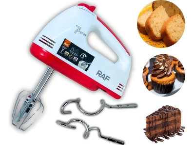 Batedeira De Mão Elétrica Portátil Mixer - Cor Branca E Vermelho Frequência 50hz/60hz
