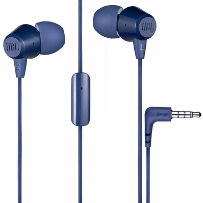 Fone de ouvido P2 JBL C50HI c/Cabo Blue