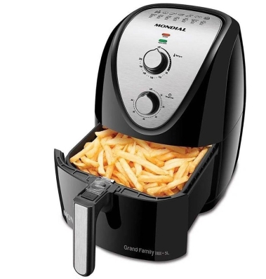 Fritadeira Eletrica Mondial AFN-50BI Grand Family 220V - Preto 5L