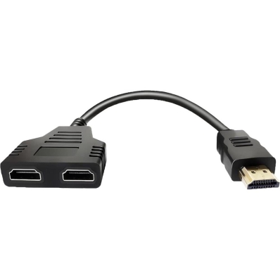 Cabo Adaptador e-Think HDMI A 2HDMI (30 CM) Preto