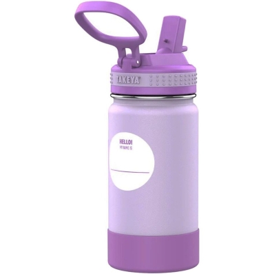Garrafa Termica Takeya Actives Kids Name Tag 51145 (414ML) - Grapepurple