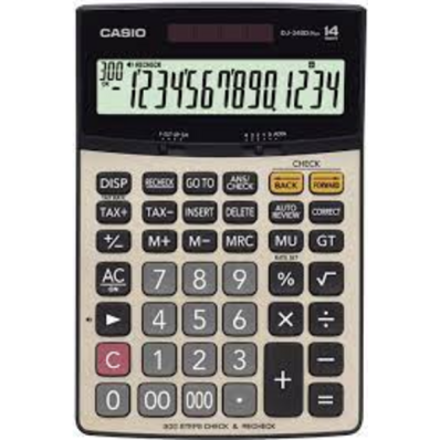 Calculadora Casio DJ-240DPLUS-Wa-DP 14D Bege