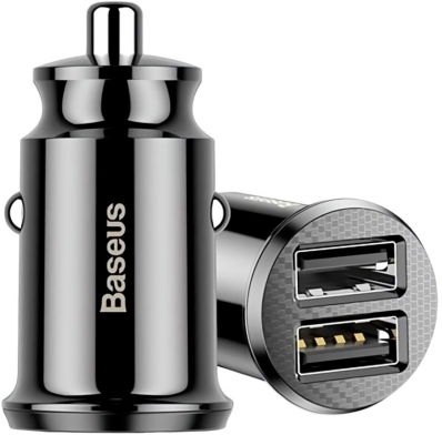 Carregador Veicular Baseus CCALL-ML01 Dual USB 3.1A Preto
