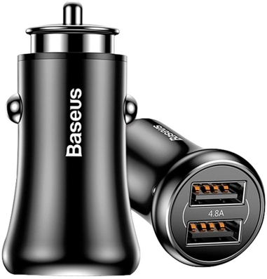 Carregador Veicular Baseus CCALL-GB01 Dual USB 4.8A Preto