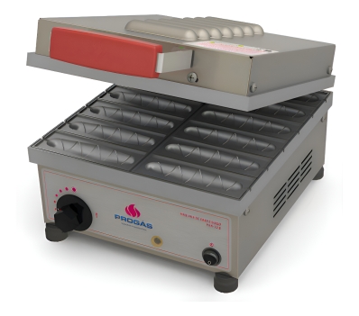 Prensa Crepe Suíço Elétrica Prk-12e 12 Cavidades Progás Cor Aço Inoxidável