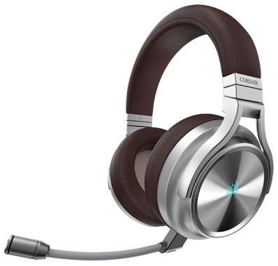Fone Headset Corsair para Jogos Virtuoso RGB Wireless Se 7.1 Surround Marrom