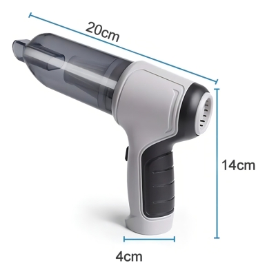 Mini aspirador e soprador de pó portátil usb recarregável cor cinza