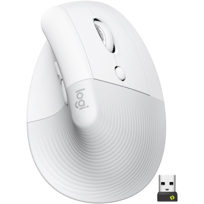Mouse Logitech Lift Vertical Ergonomico - Branco (910-006469)