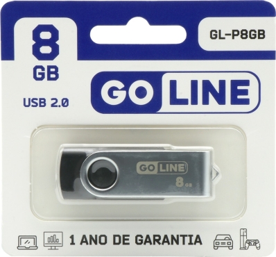 Pendrive Goline 8GB 2.0 GL-P8GB Preto