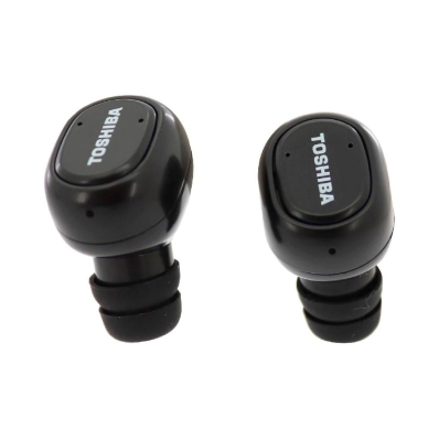 Fone de ouvido Toshiba Wireless com MicroFone de ouvido (Dual Mic) RZE-BT800EMK/BLK Preto