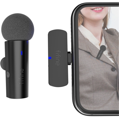 Microfone Fifine M6 - Sem Fio - USB Tipo C - Preto