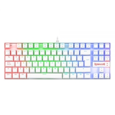 Teclado Redragon K552W-RGB Kumara Meca WHT US Blue
