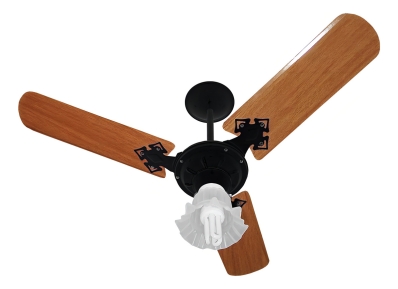 Ventilador De Teto 3 Pás New Iota Com Lustre Venti Delta Cor Da Estrutura Preto