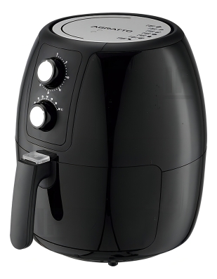 Fritadeira AirFryer Elétrica Sem Óleo Panela 3,6 Litros 1400W Timer Preto 110V Agratto Supremma