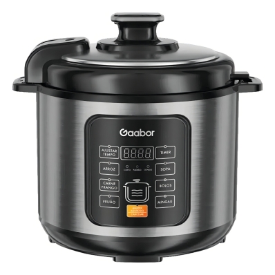 Panela De Pressão Elétrica Orion Gaabor 6l 1000w Inox Cor Prateado