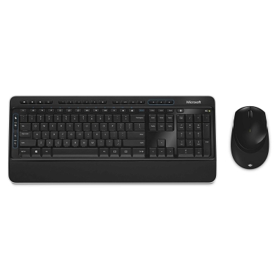 Teclado com Mouse Microsoft 3050 Wireless Ingles Preto - PP3-00001