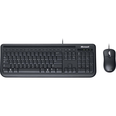 Teclado com Mouse Microsoft 600 USB Ingles Preto - 3J2-00001