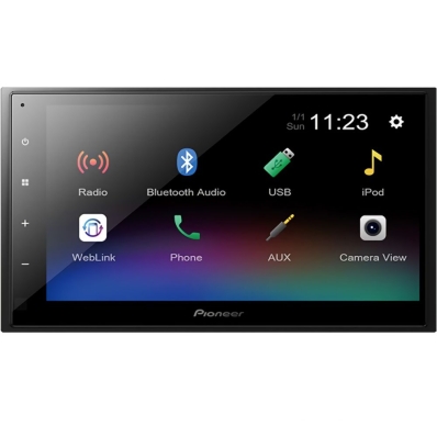 Som de carro Pioneer DMH-A345BT 6.8" - Preto