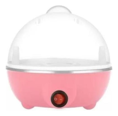 Cozedor De Ovos Portátil Elétrico Cozinha A Vapor Prático Cor ROSA