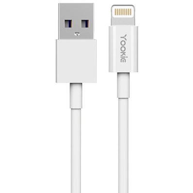 Cabo USB-A para Lightning Yookie CB1 (1 Metro) - Branco