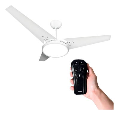 Ventilador Teto Branco Led 3000k + Controle Beltempo Diâmetro 1.17 m Material das pás MDF Quantidade de pás 3