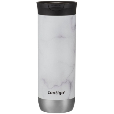 Garrafa Termica Contigo Huron Couture 2.0 Snapseal 591ML White Marble