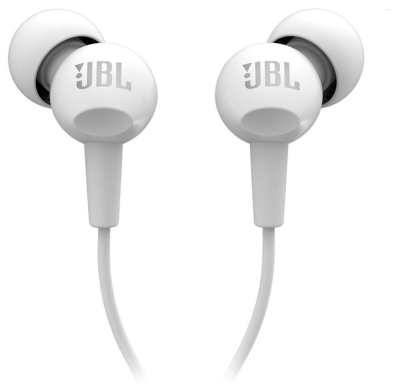 Fone de Ouvido JBL C100SI Jack 3.5MM com Microfone Branco