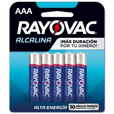Pilha Alcalina Rayovac AAA - 5 Unidades